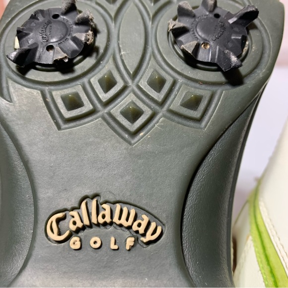 Callaway Golf Shoes Ladies ERC Collection Leather White Green Striped US7 XWT - Picture 13 of 13